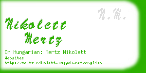 nikolett mertz business card